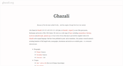 Desktop Screenshot of ghazali.org